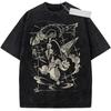 Final Fantasy X Yuna Vintage Washed Oversized TShirt Retro Streetwear Harajuku Style Unisex Couple Tee for All Seasons