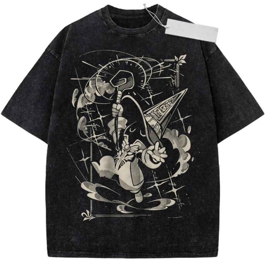 Final Fantasy X Yuna Vintage Washed Oversized TShirt Retro Streetwear Harajuku Style Unisex Couple Tee for All Seasons