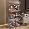 Acrylic Dustproof Magazine & Bookshelf Storage Box - Large Capacity Transparent Display Organizer for CDs, Books, and Albums.