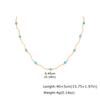 Vnox Boho Gold Plated Turquoise Imitation Pearl Wave Necklace for Women Seashells Conch Starfish Charms Choker Holiday Jewelry