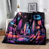 1pc Planet Printing Lightweight Flannel Blanket, Comfortable and Warm Blanket, for Camping Sofa Bed and Couch Office, In All Seasons
