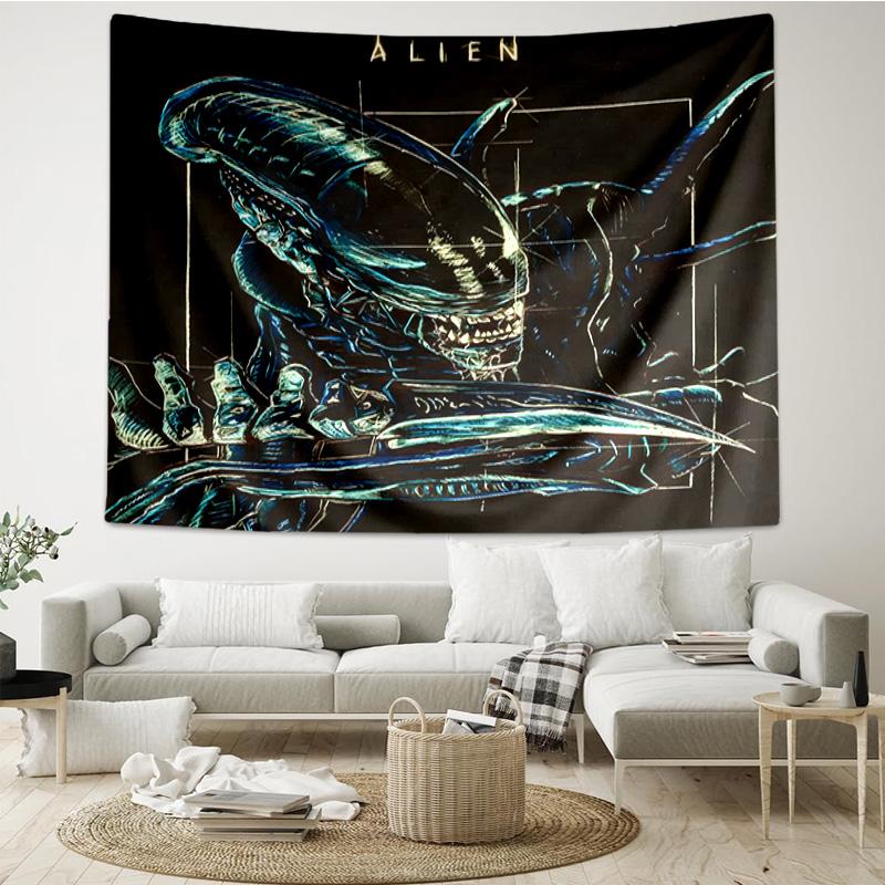 Alien Horror Artwork Tapestry Hanging for Bedroom,Livingroom, Playroom,Decor Art Room Wall Tapestry Holiday and Birthday Gifts