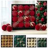Luxury Rhinestone Velvet Christmas Ornament Ball - Red & Green Series