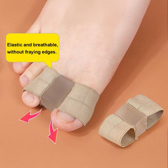 2Pcs Toe Separator Silicone Soft Gel Pedicure Tool for Toe Valgus Overlapping Correction Breathable Elastic Toe Spacer Skin-friendly Foot Care