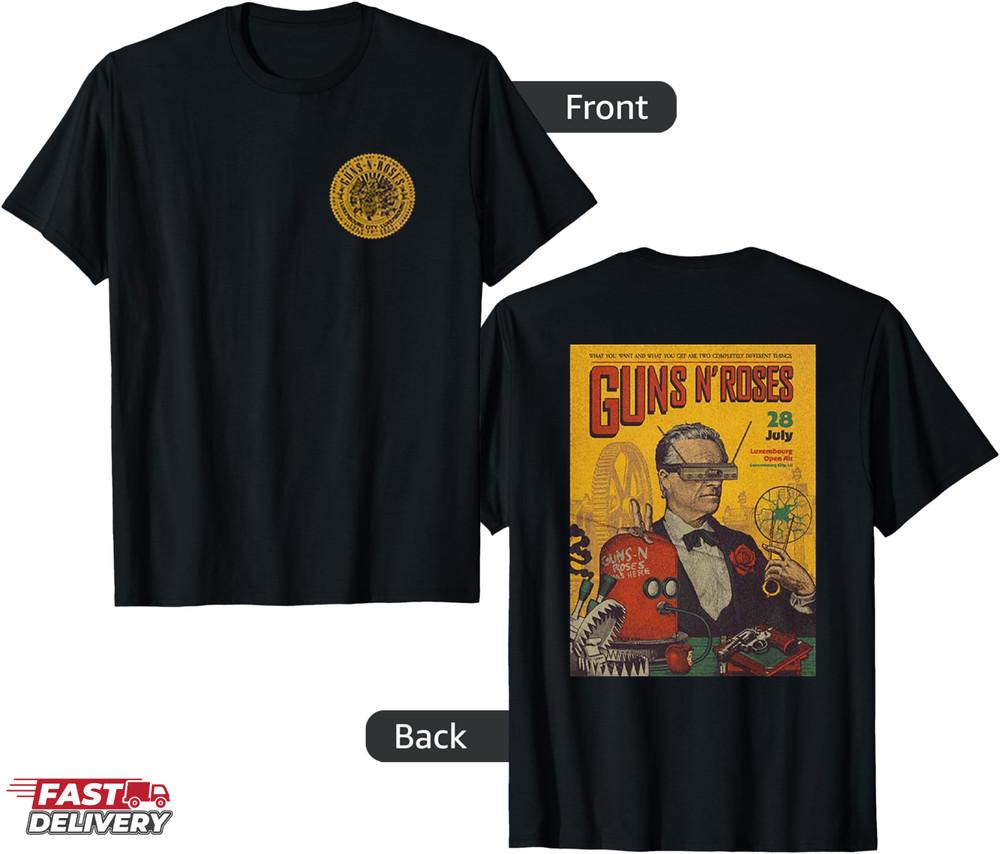 Guns N Roses Luxembourg City T-Shirt, Family Fans Tee, Gift for Fans Unisex T-Shirt S