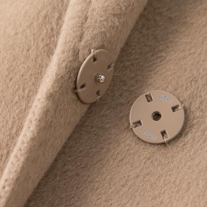 Eifini Women's Wool Blend Lapel Long Coat