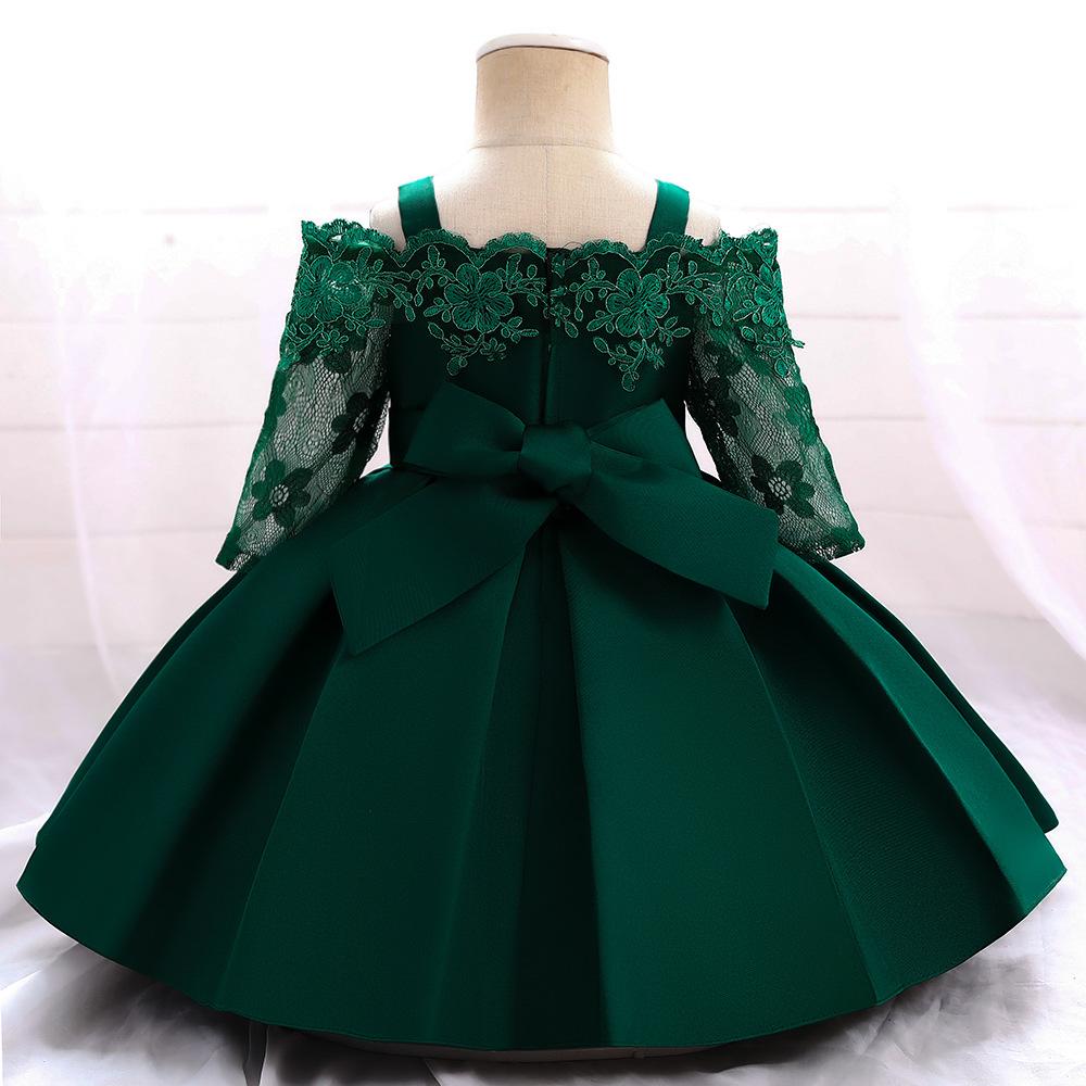 0-10 Years Baby Girl Wedding Dress 1st Birthday Dress For Christmas Kids Clothes Child Christening Princess Evening Clothing
