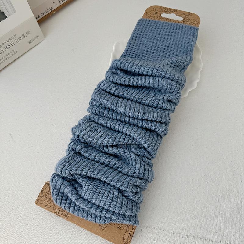 Soft Skin-Friendly Sweat-absorbent Knitted Leg Warmers White Leg Guards Korean Ins Style Foot Covers College JK Slouch Socks