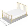 Detailed 1:12 Scale Miniature Single Iron Bed with Mattress Perfect for Dollhouse Bedroom Layout Miniature Interior Decor Items