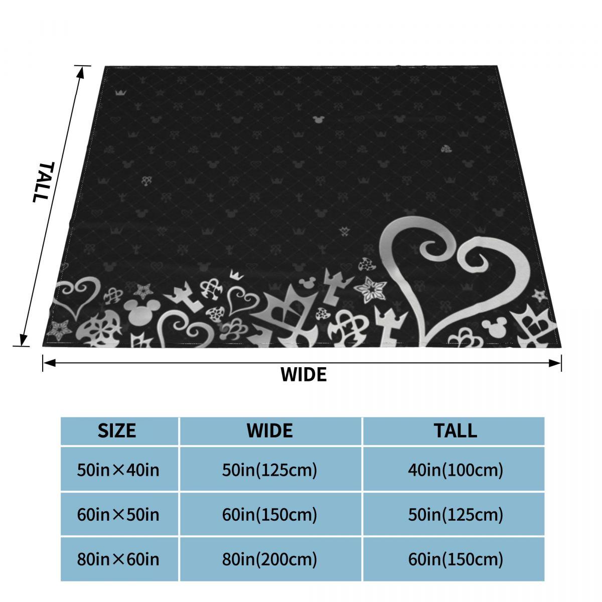 

Kingdom Hearts Artwork Blankets Fleece kh game gaming anime fantasy Super Soft Throw Blankets for Bedroom Sofa Bedspread 30x40in
