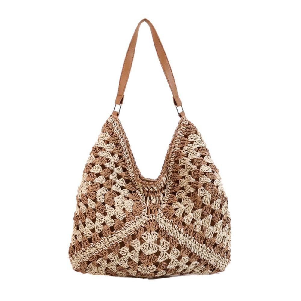Summer Weave Shoulder Bag Beach Women's Handbags Trendy Straw Crochet Bag  Ladies/Girls