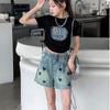 Summer Girls' Denim Shorts Loose Summer Pants Versatile Jean Children's Shorts Thin Shorts