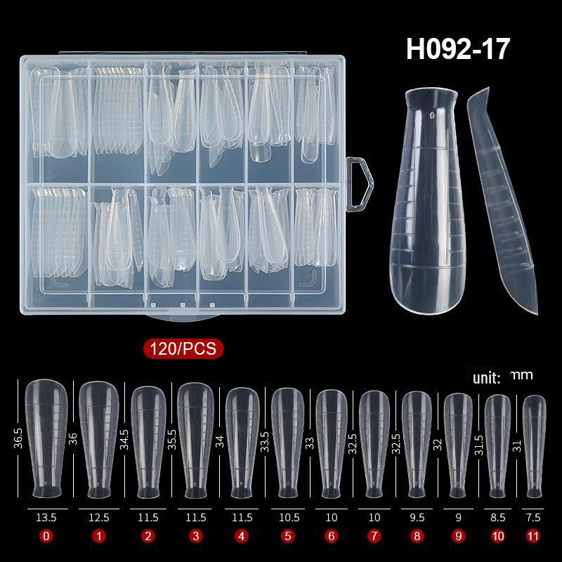 120-Piece Reusable Nail Extension Kit: Glue, Mold & Crystal Nail Pieces