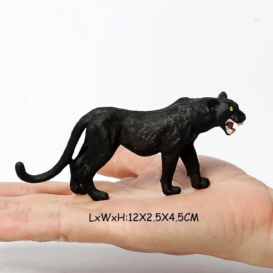 Figurina Leopardo Animali Giocattolo Figure Ocelot Pantera Ghepardo Giungla Animali Selvatici Figure Action Figure Giocattoli di Plastica Regali per Bambini
