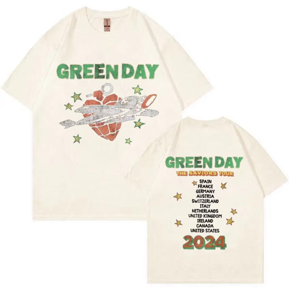 

Green Day The Saviors Tour TShirts Men Womens Gothic Rock Oversized Short Sleeve T Shirts Unisex Summer ONeck Cotton Tshirts S