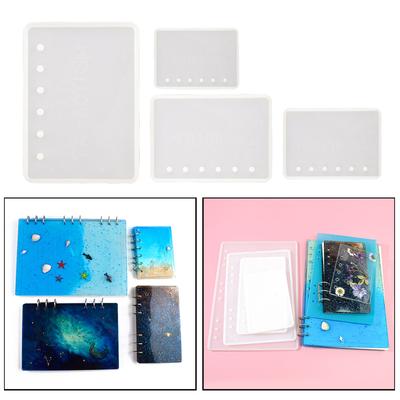 4pcs/set Silicone Notebook Cover Mold Making Epoxy Resin Jewelry Unique Gift