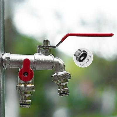 1/2'' Kétfejes Vízcsap Kerti Öntözés Kerti Öntözőszelep Kapcsoló Mosógép Tartozék Menetes Ötvözet Mosogató Csaptelep