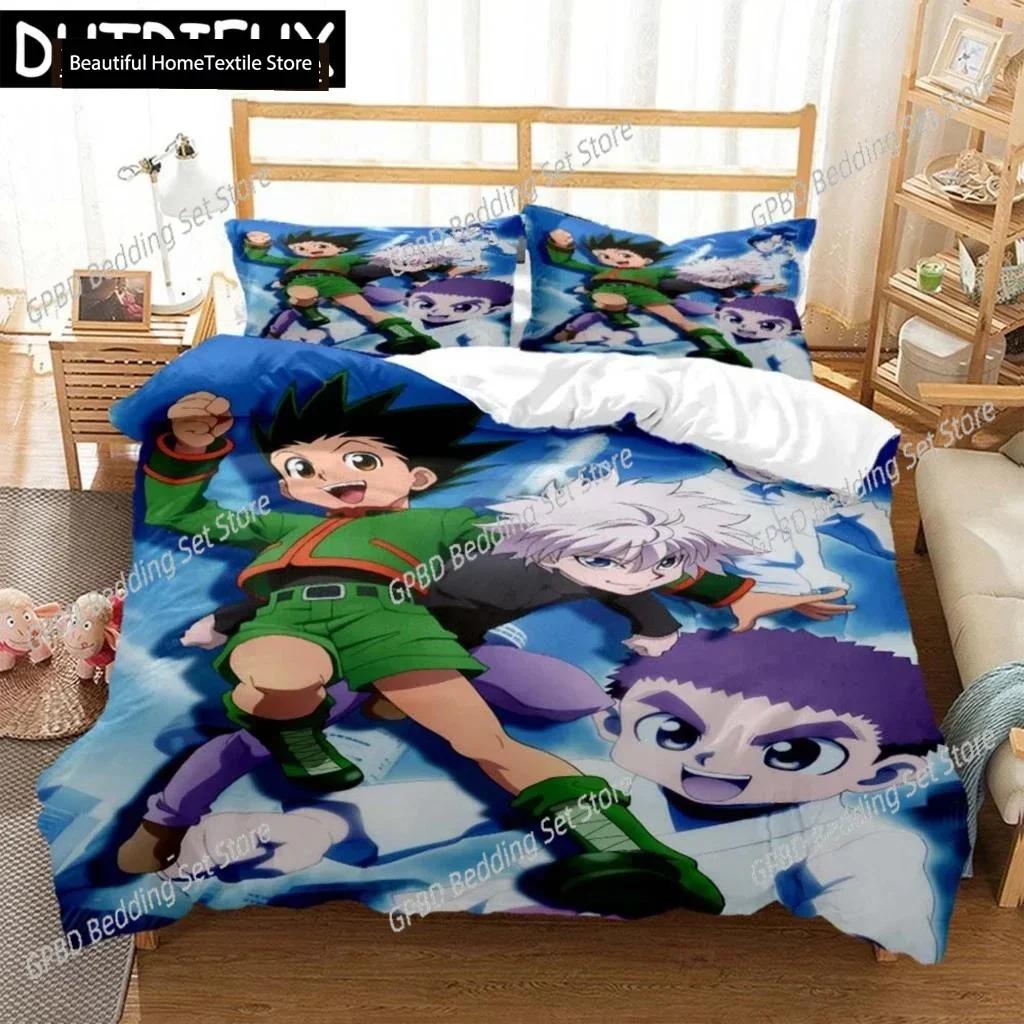 Luxury  New 3D Print HUNTER×HUNTER Digital Print Polyester Bedding Sets Boys Covers Duvet Cover Set For Teens Bedding Set