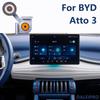 Für BYD Atto 3 Auto Handyhalter Displaybildschirm Befestigt Magnetische Saugung Kabelloses Lade-Ständer Aluminiumlegierung Basis Handyhalterungen