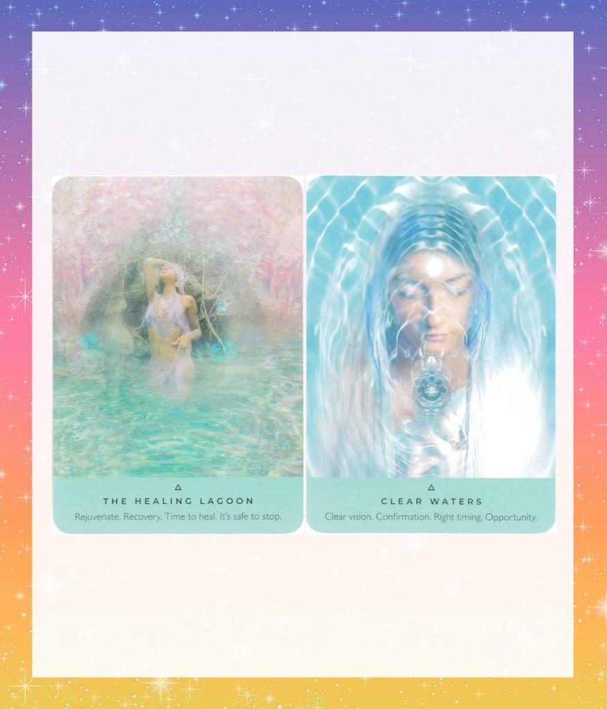 Healing Waters Oracle Tarot Fortune Japanese Instruction Manual Included Cards, Cards, Telling, [Authentic]