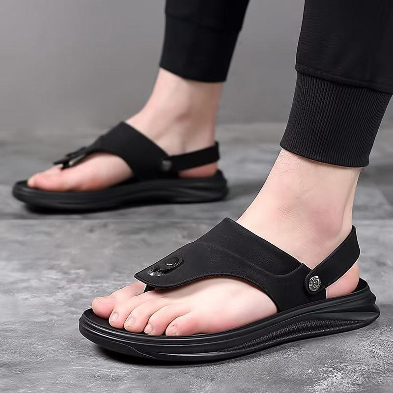 Fashion 2025 Summer New Designer Flip Flops for Men Fashion Casual Outwear Solid Color Sandals Male Anti-slip Beach Slipper Shoes Man