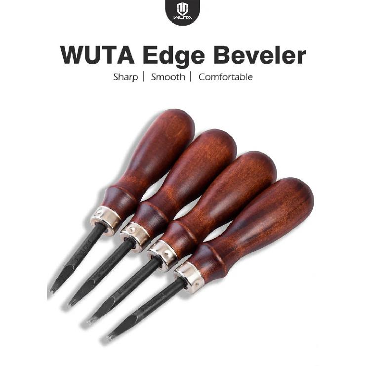 WUTA Sharp Leather Edge Beveler Edge Skiving Polishing Leather Tools DIY Belt Maker High Carbon Steel Leather Craft Beveller