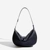 100% Cowhide Shoulder Bags New Crescent Bag Cowhide Soft Surface Underarm Bag