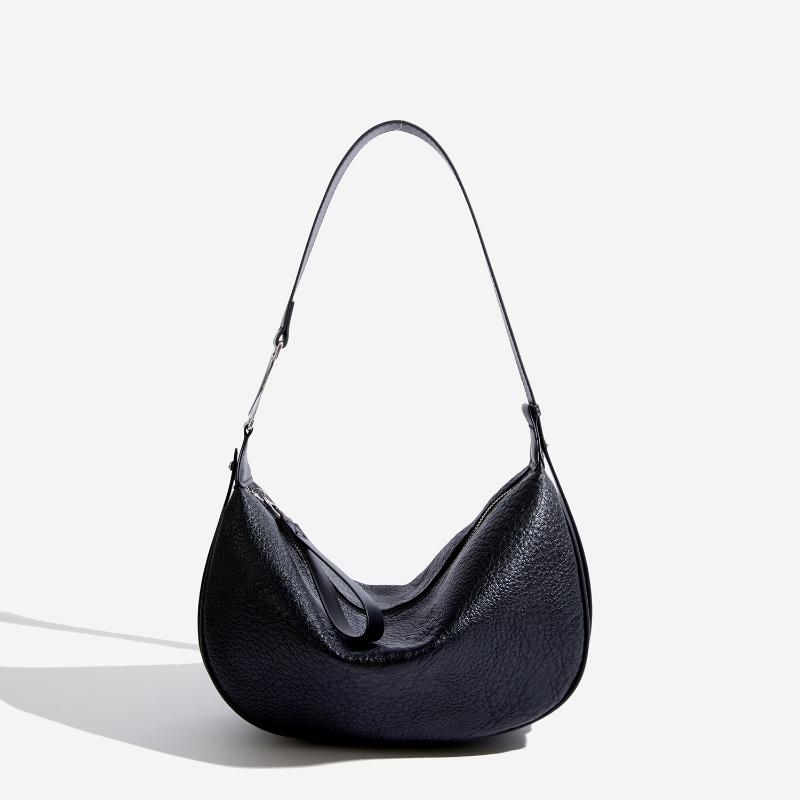 100% Cowhide Shoulder Bags New Crescent Bag Cowhide Soft Surface Underarm Bag
