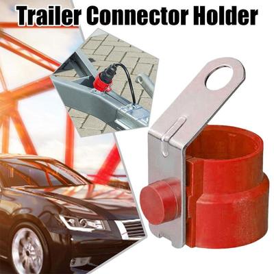 Round Parking Cover Trailer Plug Holder ABS Accessory Bracket Fixed Trailer Connector For 7 And 13 Pin Trailer Mounting