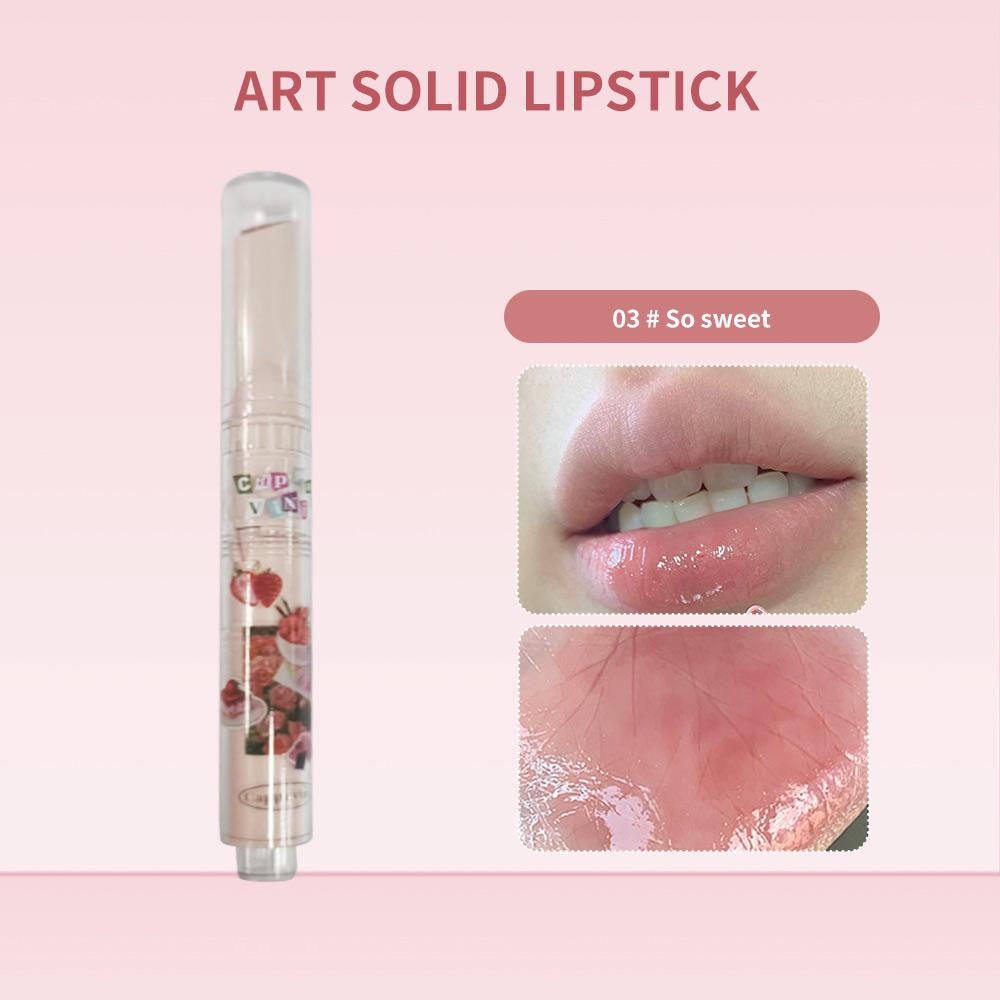 

CAPPUVINI Розовый блеск для губ Love Heart Пухлые розовые губы Высокая цветопередача 6 цветов Помада в форме сердца