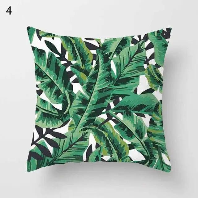 Mint Green Cushion Cover Geometric Printing Pattern Pillowcase 45*45Cm Living Room Bed Square Cushion Cover Decorative
