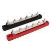 2PCS Battery Bus Bar Black Red DC12V to 48V 150A M6 Terminal 6 Stud for RV Car Ship Yacht Power Syst