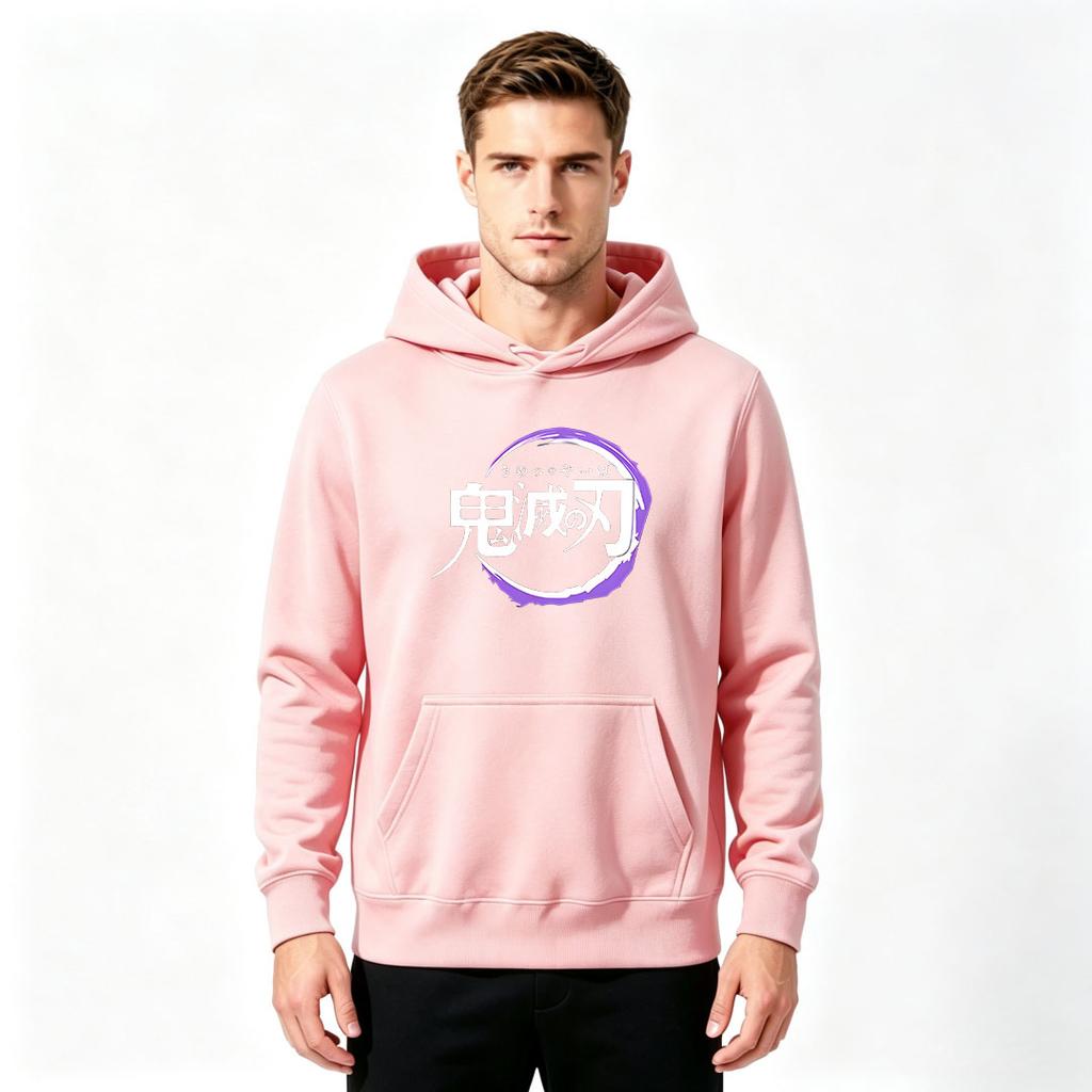 Men's Casual Pullover Hoodie, Anime Character Print Long Sleeve Hooded Sweatshirt for Daily Wear