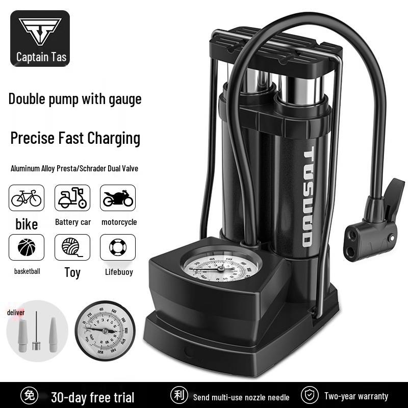 Universal High-Pressure Foot Pump for Bicycles, Cars, Motorcycles, and Sports Equipment