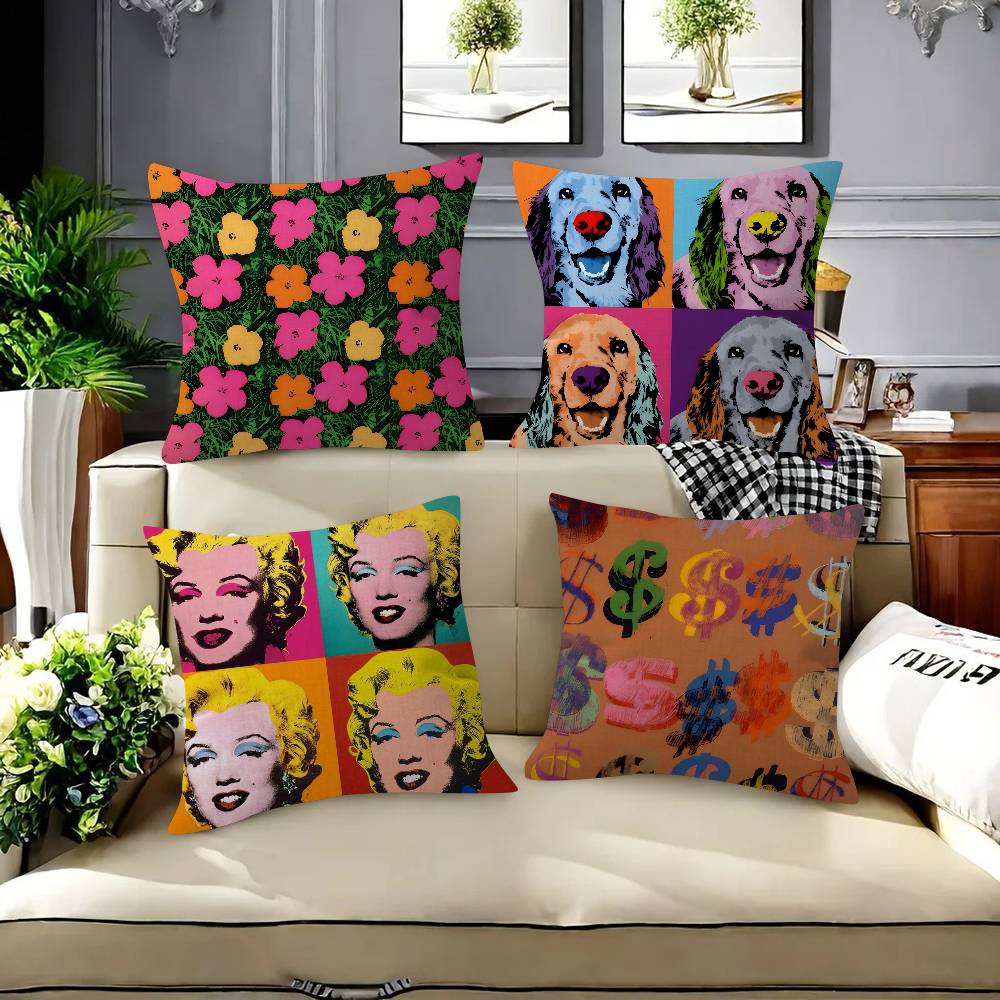 Jmg Clothing Unisex Art A-Andy Warhol Colors Cushion Cover 30X50 Polyester Sofa Cushions Decorative Throw Pillows Home Decoration Pillowcover