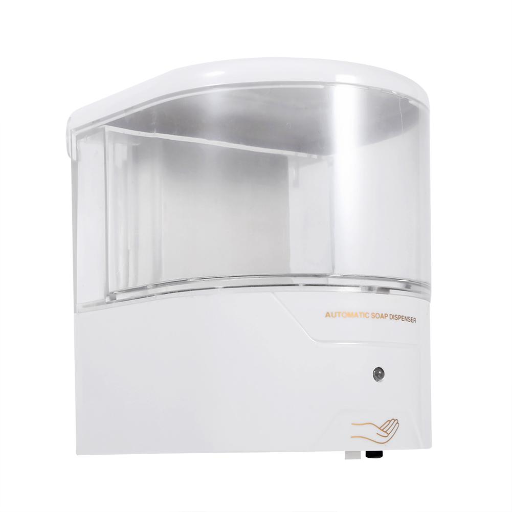 600ML vit ABS automatisk sensor tvåldispenser vägg automatisk dispenser