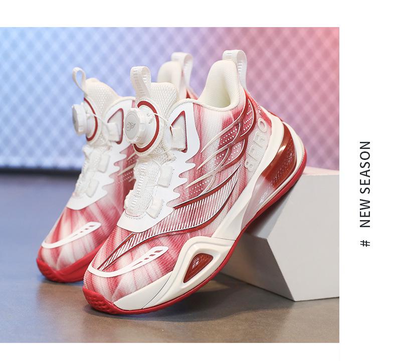 Teen Boys' & Girls' Breathable, Wear-Resistant Basketball & Running Sneakers