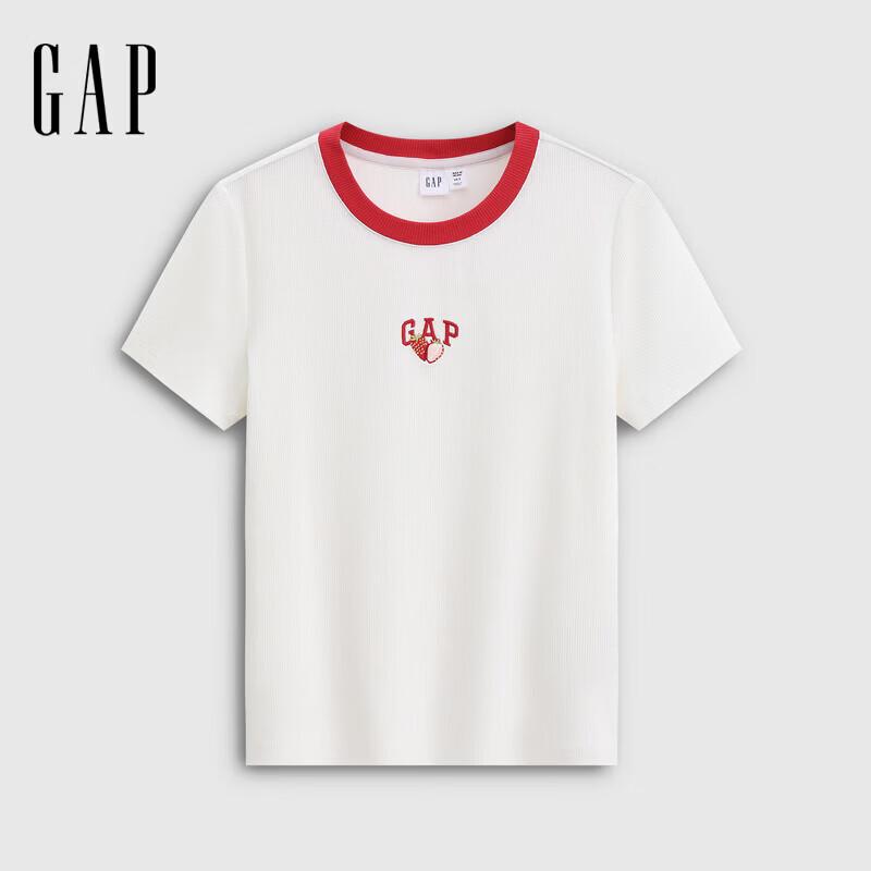 GAP Women s Fruit Logo Embroidered Crewneck T-Shirt L