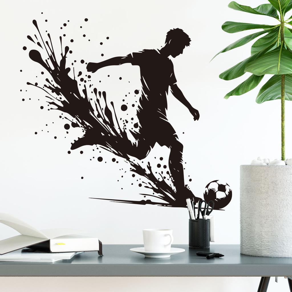 2026 World Cup Football Soccer Wall Sticker for Boys Self-Adhesive Removable Kids Room Bedroom Fan Sports Decor
