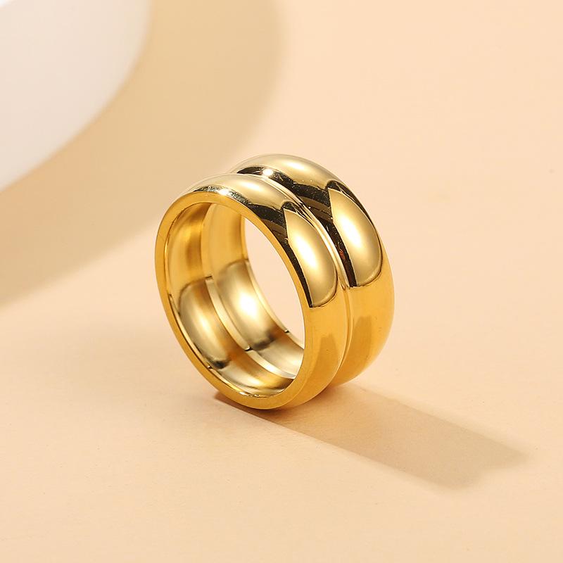 High-End Minimalist Glossy Stainless Steel Women's Ring