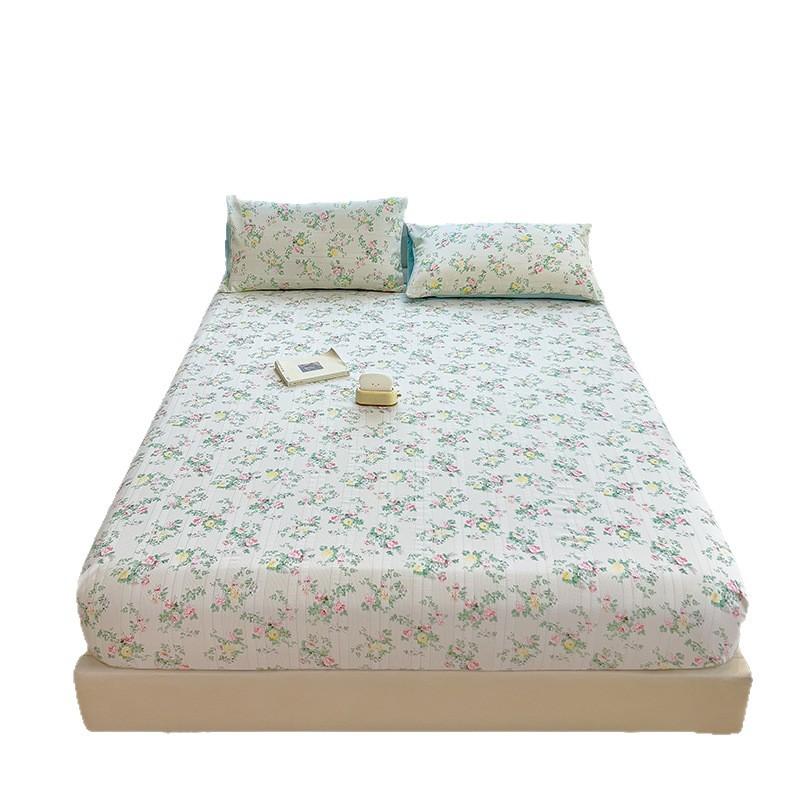 New Double-layer Gauze Bed Sheet Cover Single-piece Mattress Protective Cover Children's Single Dormitory All-inclusive Non-slip Sheets