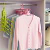 New Multifunctional Retractable Hanger Rack Folding Plastic Clothes Hanger Closet Clothing Storage Rack Drying Rack Color Random