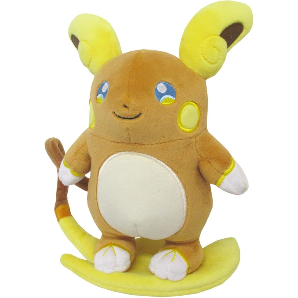 Pokmon All Star Collection Raichu Alolan Form Plush Toy 20cm Height Soft Stuffed Animal
