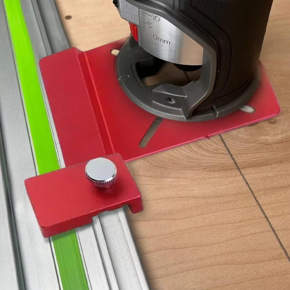 Aluminum Alloy Track Saw Adapter with limiter Routing Guide Rail Track Woodwork Cutting