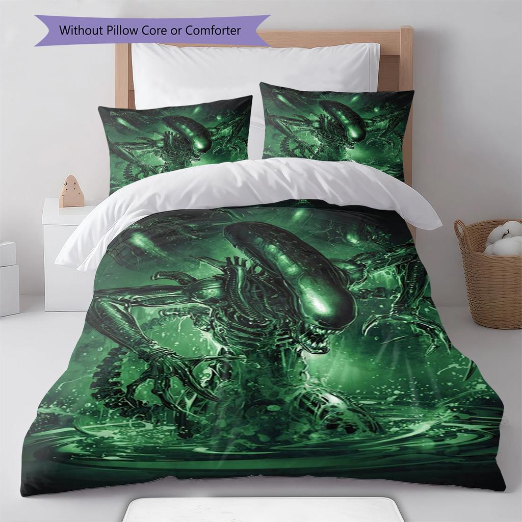 Cartoon Pattern Bedding Quilt Set Quilt Cover Pillowcase Home Decoration Birthday Gift (1 * Duvet Cover + 2 * Pillowcase, Without Core)