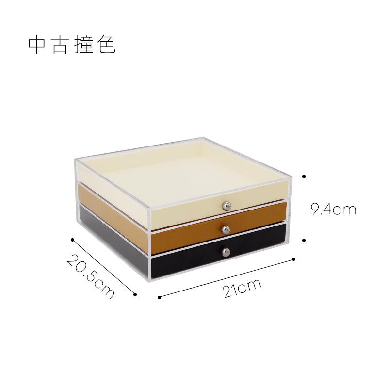 

Nordic Storage Jewelry Box Women s Small Items Lipstick Multi-Layer Transparent Earrings Stud And Accessory Organization Box