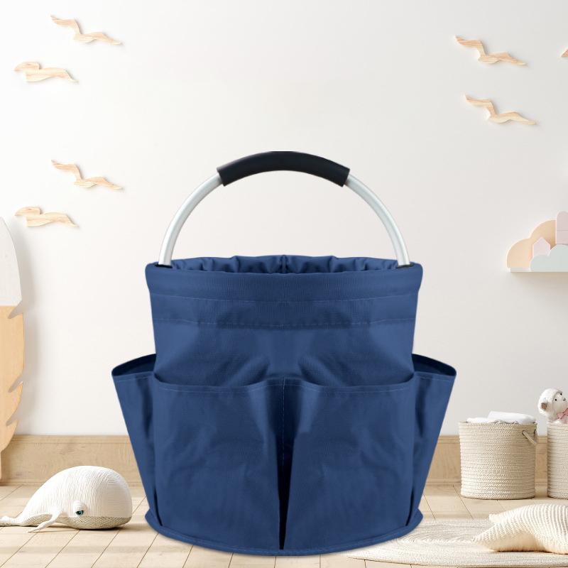 17L Portable Garden Tool Storage Basket Large Capacity Multiple Pocket Folding Basket Outdoor Picnic Hand Basket Beach Bag