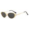 Fashion Retro Metal Frame Oval Sunglasses Women's INS Style Outdoor UV Protection Sun Glasses UV400 Shades Men's Goggles