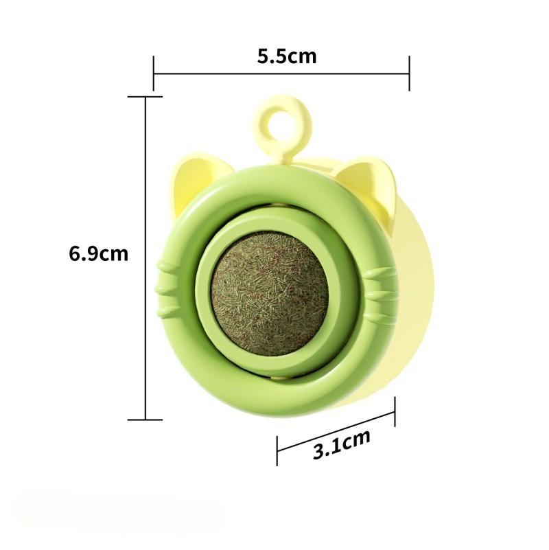 

Cute Pet Toy Cat Snacks Catnip Balls Licking Fun Cat Toys Teeth Grinding 360-degree Rotation Promote Digestion Cat Grass Snack 3PCS