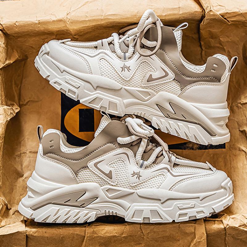 New Fashion Men 's Four Seasons Comfortable Thick Sole Shoes Students BoysTrending Soft Sole Breathable Casual Running Sneakers